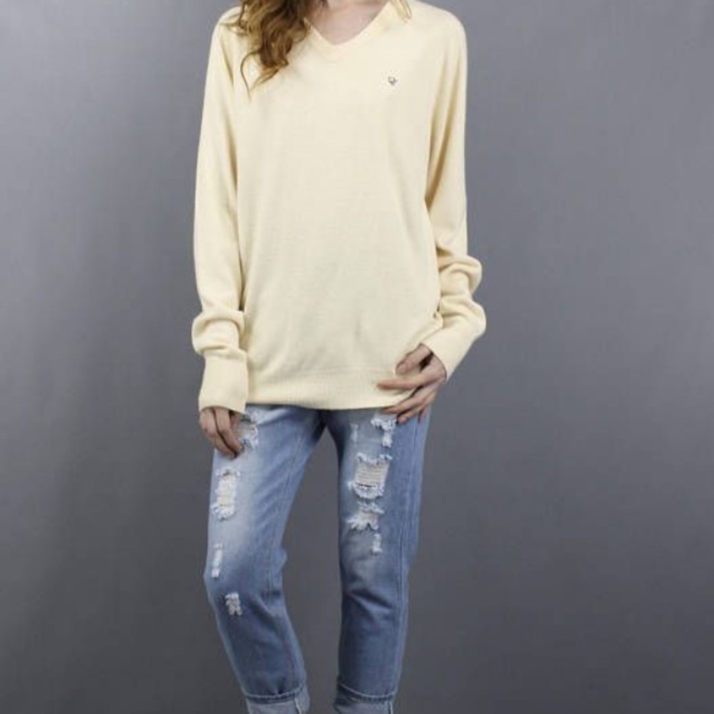 Dior Cream V‑Neck Sweater
